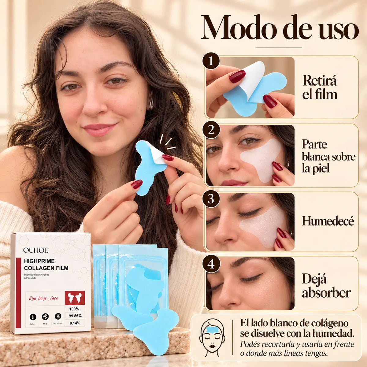 Parches de Colágeno Soluble | Arrugas Menos Visibles y una Mirada Más Joven