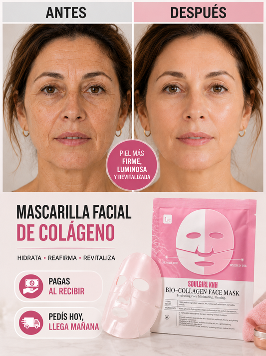 ✨ Mascarilla de Colágeno para una Apariencia Más Joven y Radiante