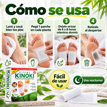 Kinoki™ – Parches Nocturnos para Pies Cansados