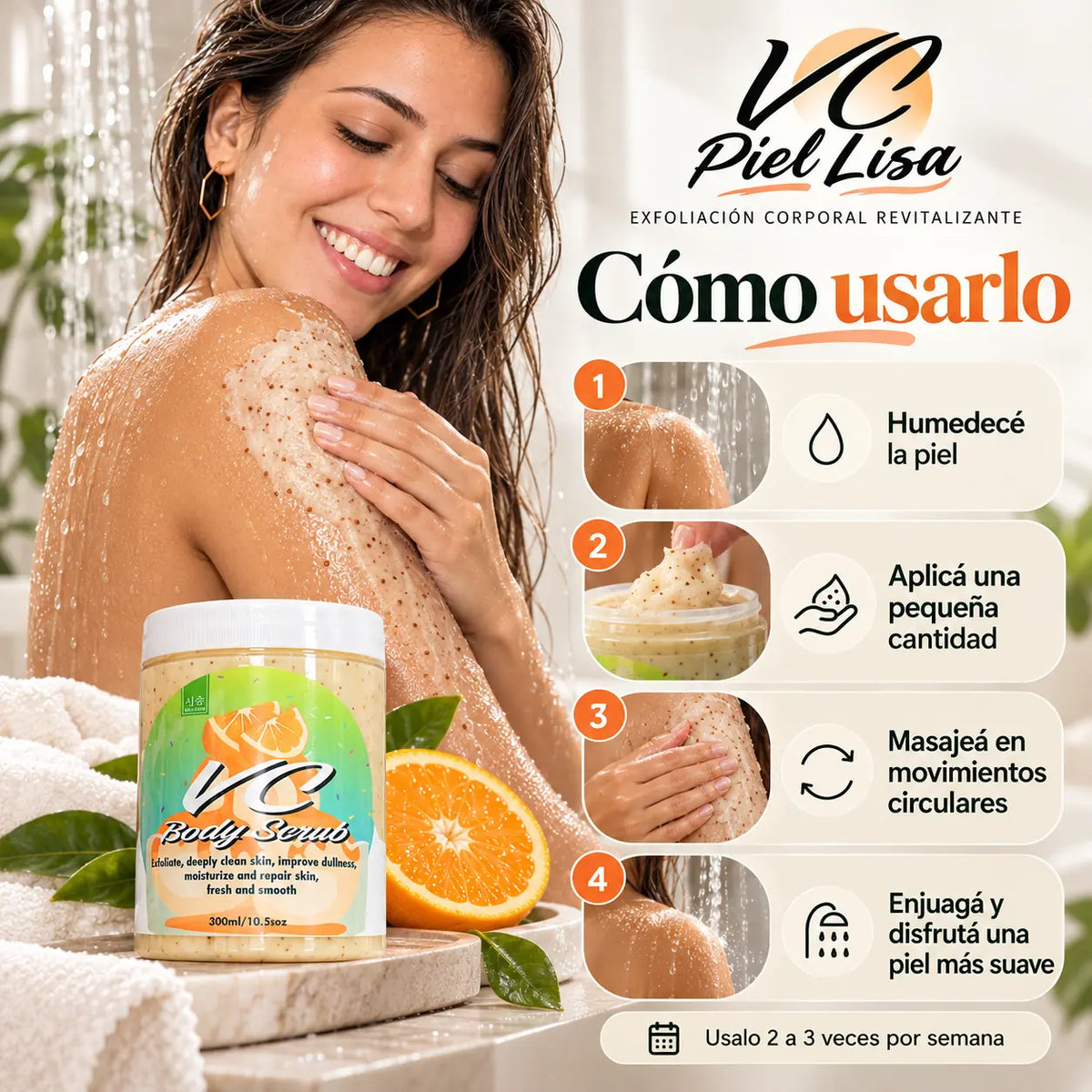 Piel Lisa VC™ | Exfoliante para una Piel Suave y Lisa