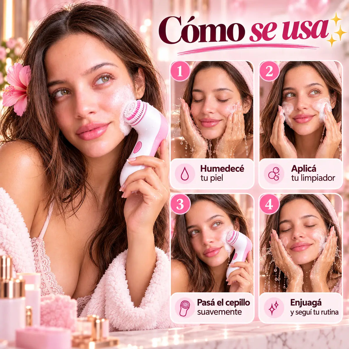 Cepillo Facial Eléctrico 5 en 1