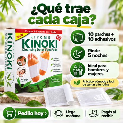 Kinoki™ – Parches Nocturnos para Pies Cansados