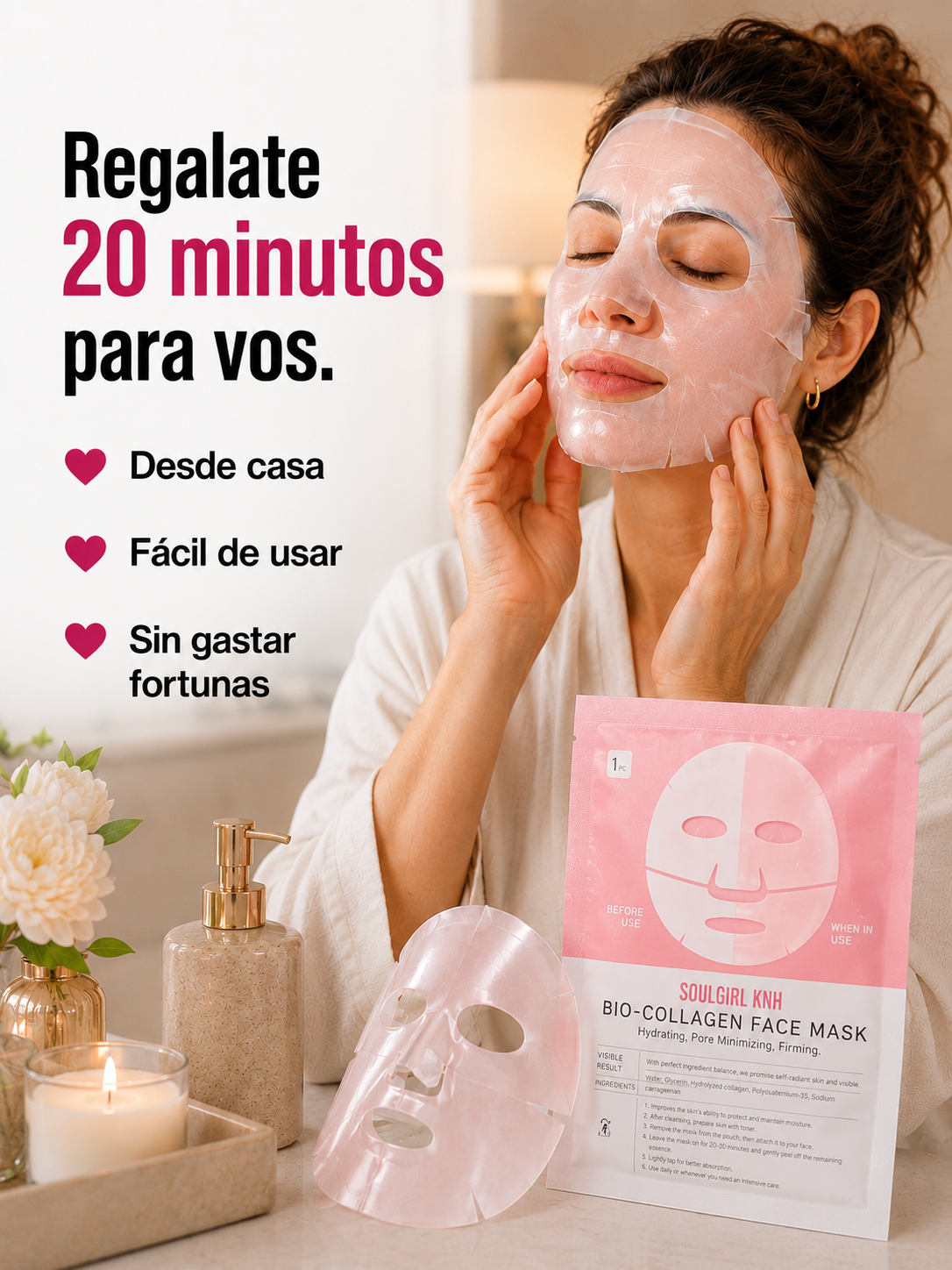 ✨ Mascarilla de Colágeno para una Apariencia Más Joven y Radiante