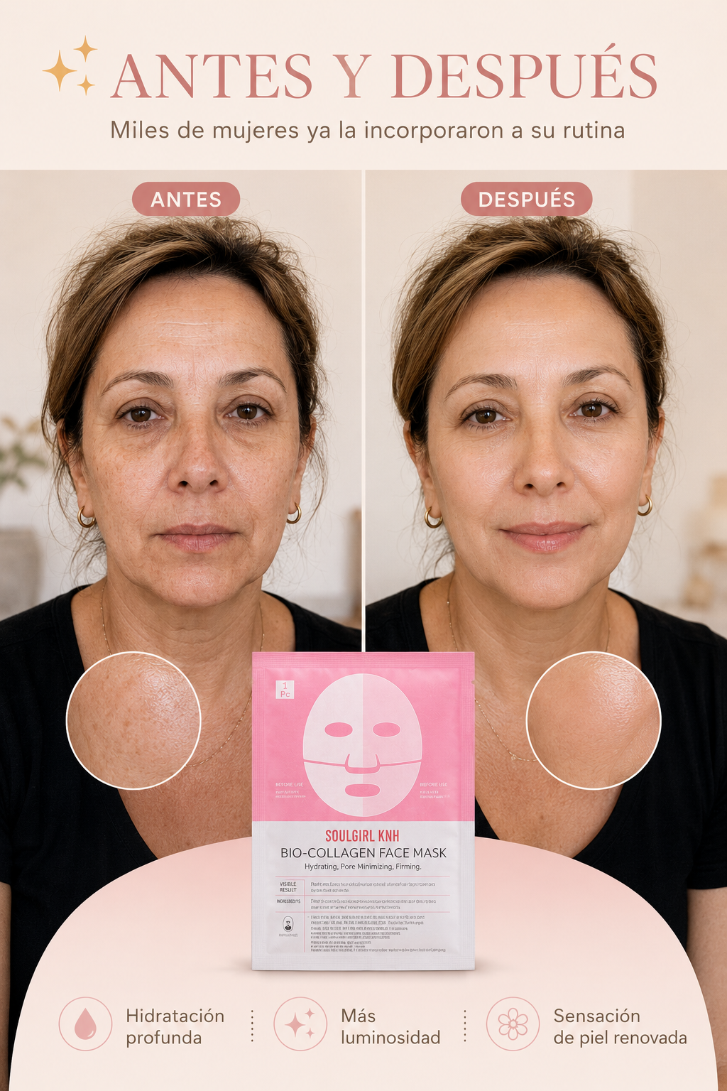 ✨ Mascarilla de Colágeno para una Apariencia Más Joven y Radiante