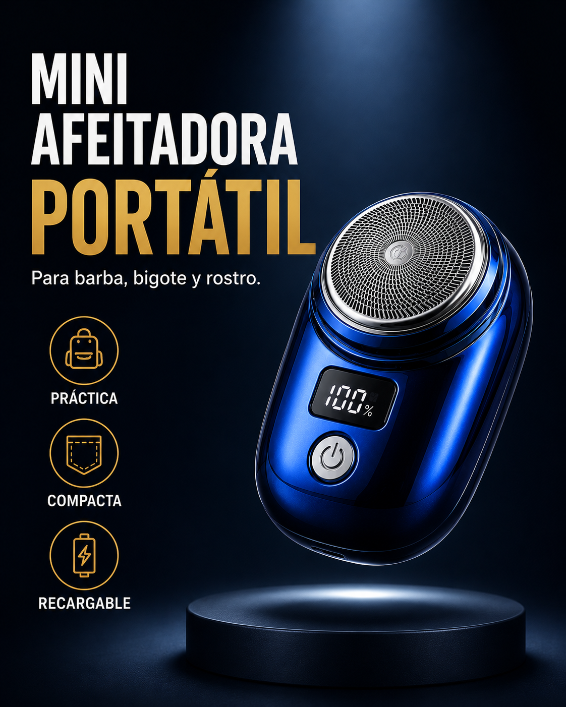 Afeitadora Facial Portátil para Hombre