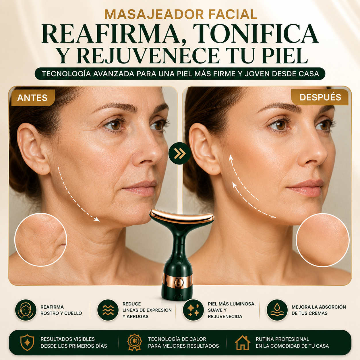 Masajeador facial | Reductor de papada 3 En 1
